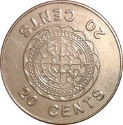 20 Cents - Elizabeth II 3rd portrait reverse image