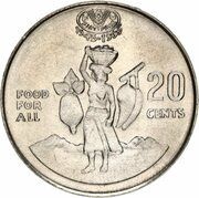 20 Cents - Elizabeth II FAO reverse image