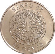 20 Cents - Elizabeth II 4th portrait reverse image