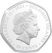 20 Cents - Elizabeth II Tyrannosaurus Rex obverse image
