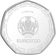 20 Cents - Elizabeth II UEFA Euro 2020 reverse image