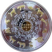 500 Ngultrums Signs of the Zodiac reverse image