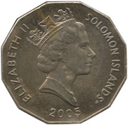 50 Cents - Elizabeth II 3rd portrait; non-magnetic obverse image