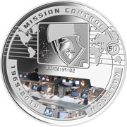 ½ Dollar - Elizabeth II Mission Control reverse image