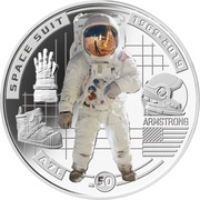 ½ Dollar - Elizabeth II Space Suit, Solomon Islands, 2019 reverse image