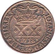 20 Réis - Joao V Lisbon mint obverse image