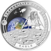 ½ Dollar - Elizabeth II Tranquility Base, Solomon Islands, 2019 reverse image