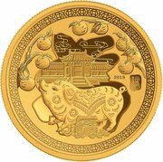 50 Cents - Elizabeth II Year of the Pig: Happiness reverse image