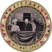 ½ Dollar - Elizabeth II VE Day, Solomon Islands, 2020 reverse image