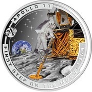 ½ Dollar - Elizabeth II Apollo 11, Solomon Islands, 2020 reverse image
