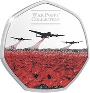 50 Cents - Elizabeth II Raid of Remembrance, Solomon Islands, 2020 reverse image