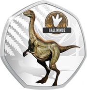 50 Cents - Elizabeth II Gallimimus, Solomon Islands, 2021 reverse image