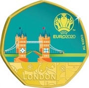 50 Cents - Elizabeth II Tower Bridge, London, Solomon Islands, 2021 reverse image