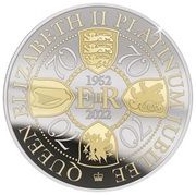 ½ Dollar - Elizabeth II Platinum Jubilee, Solomon Islands, 2022 reverse image