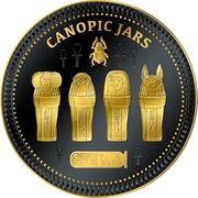 ½ Dollar - Elizabeth II Posthumous; Canopic Jars, Solomon Islands, 2023 reverse image
