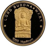 1000 Ngultrums World Fellowship of Buddhist Youth, Bhutan, 2002 reverse image