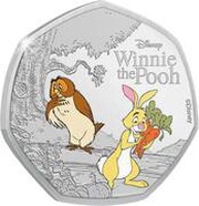 50 Cents - Elizabeth II Posthumous; Owl and Rabbit, Solomon Islands, 2023 reverse image