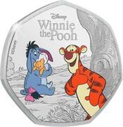 50 Cents - Elizabeth II Posthumous; Tigger and Eeyore, Solomon Islands, 2023 reverse image