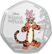 50 Cents - Elizabeth II Posthumous; Tigger and Piglet, Solomon Islands, 2023 reverse image