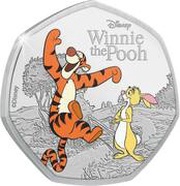 50 Cents - Elizabeth II Posthumous; Tigger and Rabbit, Solomon Islands, 2023 reverse image