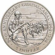 1 Dollar - Elizabeth II Guadalcanal reverse image