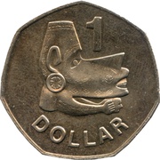 1 Dollar - Elizabeth II 3rd portrait; non-magnetic, Solomon Islands, 1996-2005 reverse image