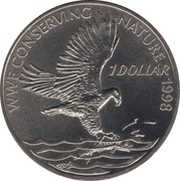 1 Dollar - Elizabeth II Sanford's Sea Eagle, Solomon Islands, 1998 reverse image