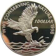 1 Dollar - Elizabeth II Sanford's Sea Eagle, Solomon Islands, 1998 reverse image