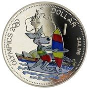1 Dollar - Elizabeth II Sailing, Solomon Islands, 2000 reverse image