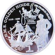 1 Dollar - Elizabeth II HMS Golden Hinde, Solomon Islands, 2009 reverse image