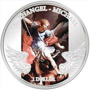 1 Dollar - Elizabeth II Archangel Michael reverse image