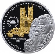 1 Dollar - Elizabeth II Royal Marriage, Solomon Islands, 2011 reverse image