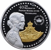 1 Dollar - Elizabeth II Princess Maxima of the Netherlands, Solomon Islands, 2011 reverse image