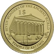 1 Dollar - Elizabeth II Temple of Artemis, Solomon Islands, 2013 reverse image