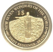 1 Dollar - Elizabeth II Christ Redeemer, Solomon Islands, 2013 reverse image