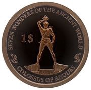 1 Dollar - Elizabeth II Colossus of Rhodes, Solomon Islands, 2013 reverse image