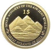 1 Dollar - Elizabeth II Great Pyramid of Giza, Solomon Islands, 2013 reverse image