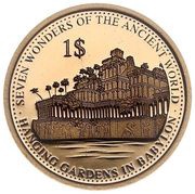 1 Dollar - Elizabeth II Hanging Gardens in Babylon, Solomon Islands, 2016 reverse image