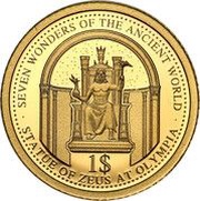 1 Dollar - Elizabeth II Statue of Zeus, Solomon Islands, 2016 reverse image