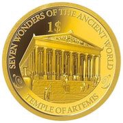 1 Dollar - Elizabeth II Temple of Artemis, Solomon Islands, 2016 reverse image
