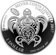 1 Dollar - Elizabeth II Turtle, Solomon Islands, 2017 reverse image