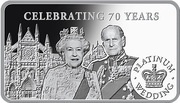 1 Dollar - Elizabeth II Platinum Wedding, Solomon Islands, 2017 reverse image