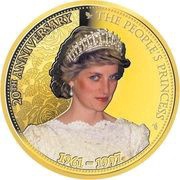 1 Dollar - Elizabeth II Princess Diana, Solomon Islands, 2017 reverse image