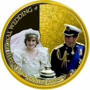 1 Dollar - Elizabeth II Royal Wedding, Solomon Islands, 2017 reverse image
