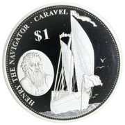 1 Dollar - Elizabeth II Caravel, Solomon Islands, 2018 reverse image
