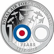 1 Dollar - Elizabeth II Royal Air Force Centenary, Solomon Islands, 2018 reverse image