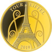 1 Dollar - Elizabeth II Eiffel Tower, Solomon Islands, 2019 reverse image