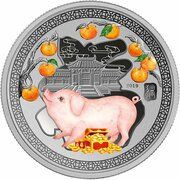 1 Dollar - Elizabeth II Year of the Pig: Happiness, Solomon Islands, 2019 reverse image