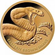 1 Dollar - Elizabeth II Eastern Brown Snake reverse image