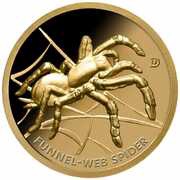 1 Dollar - Elizabeth II Funnel-Web Spider, Solomon Islands, 2021 reverse image